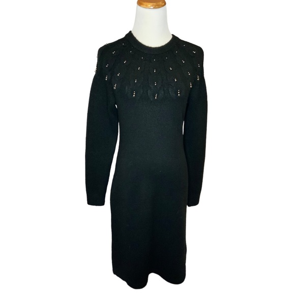 Talbots Dresses & Skirts - Talbots XS Womens Black Knit Dress with Beading